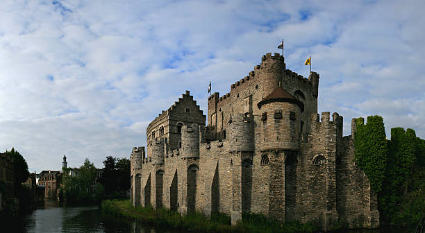 gravensteen - castle gravensteen imagens e fotografias de stock