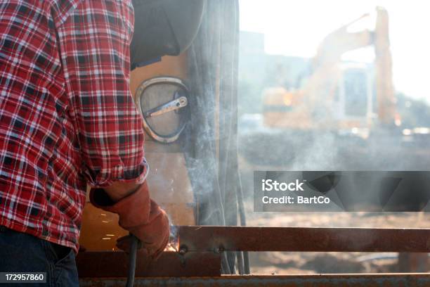 Construction Worker On A Building Pit Stock Photo - Download Image Now - Adult, Adults Only, Building - Activity