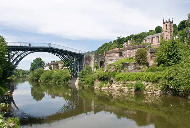 Ironbridge over the river Severn in Telford England