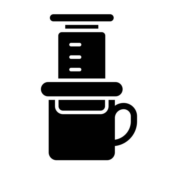 aeropress vector glyph icon do użytku osobistego i komercyjnego. - 7971 stock illustrations