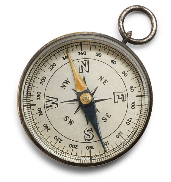 Compass isolated on a white background A compass on white with soft shadow. Clipping paths included. navigational compass photos stock pictures, royalty-free photos & images