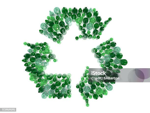 El Frasco De Vidrio De Reciclaje Flechas Foto de stock y más banco de imágenes de Reciclaje - Reciclaje, Cristal - Material, Vaso