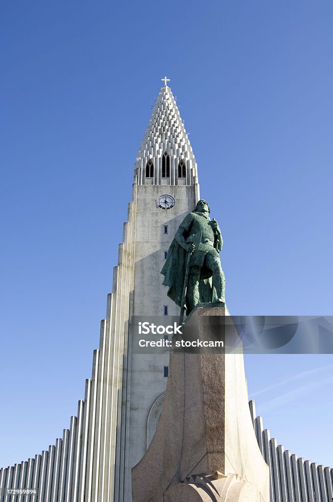 Kirche Hallgrímurs Kathedrale, Reykjavik Island - Lizenzfrei Architektur Stock-Foto