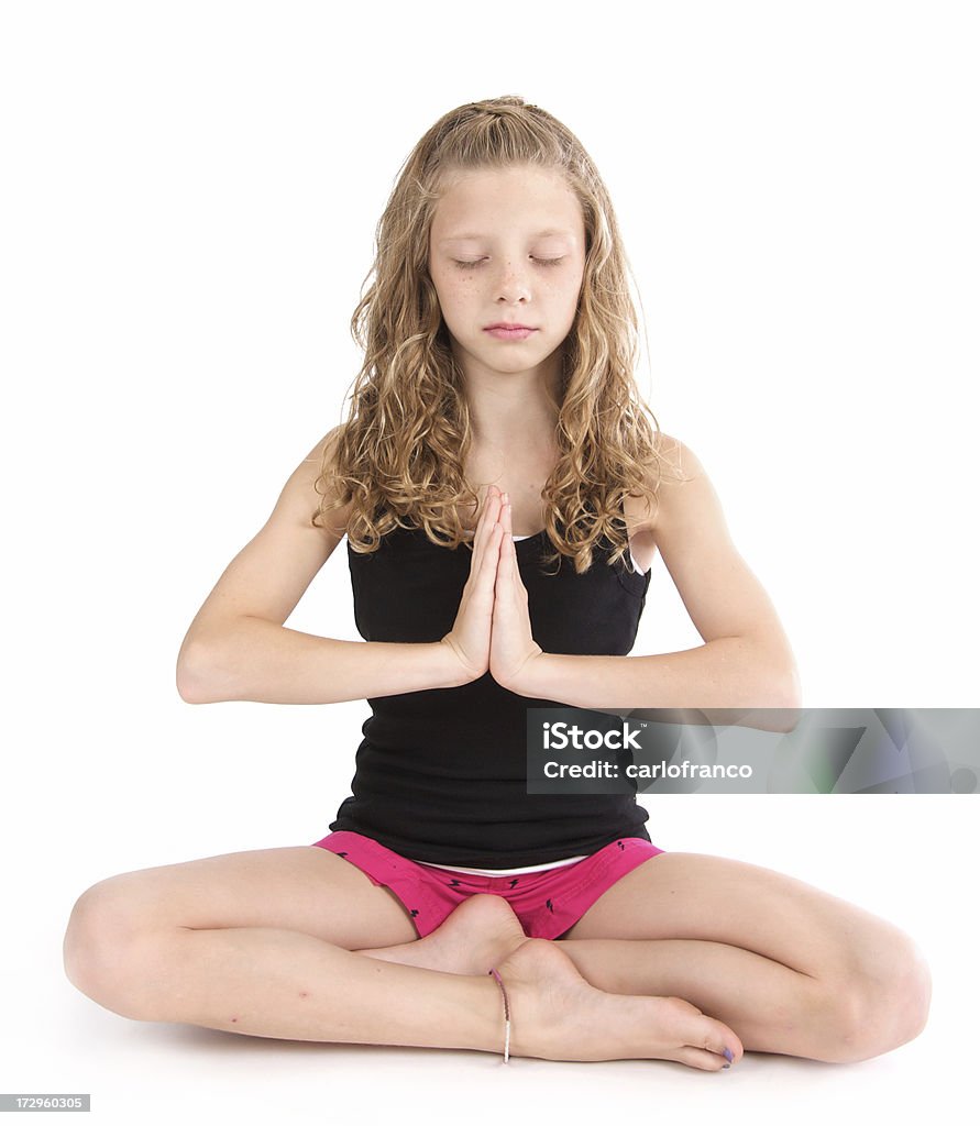 meditation girl meditating Girls Stock Photo
