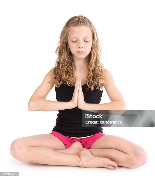 Meditation Stock Photo - Download Image Now - Girls, Beauty, Child