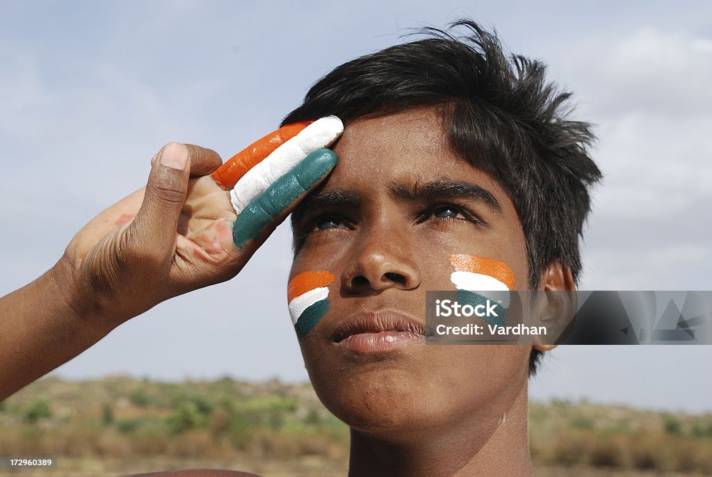 Salute - Zbiór zdjęć royalty-free (Flaga Indii)