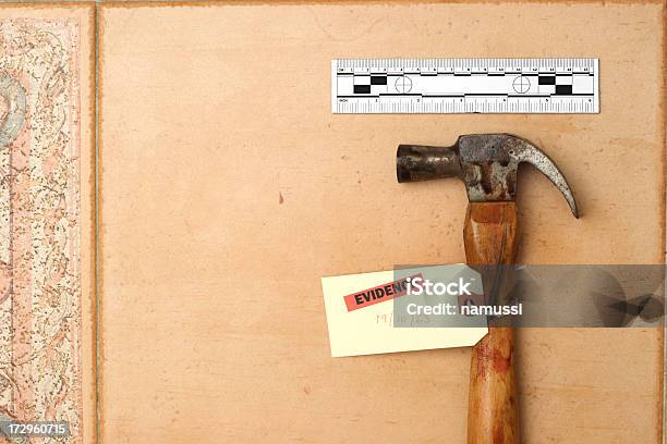 Csi Bloody Hammer Stock Photo - Download Image Now - Crime Scene, Weapon, Hammer