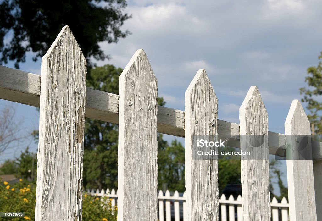 white Gartenzaun - Lizenzfrei Fotografie Stock-Foto