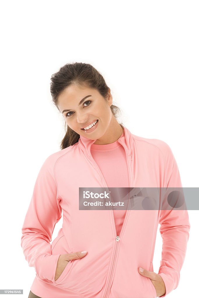 Nieformalny kobieta w różowy sprzęt treningowy - Zbiór zdjęć royalty-free (25-29 lat)