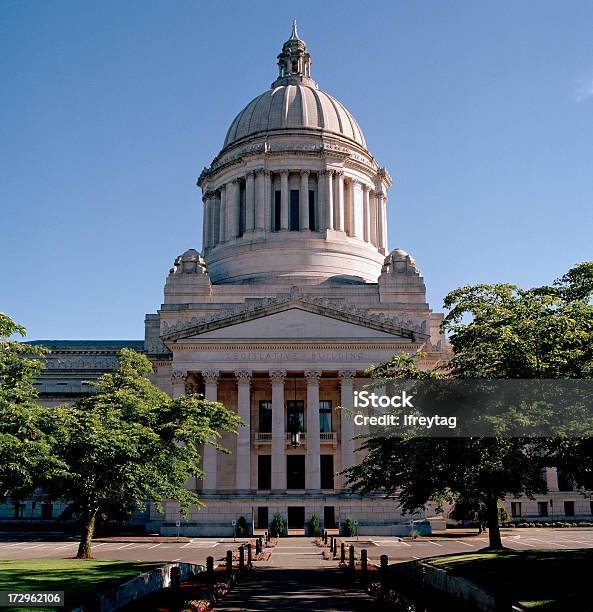 Foto de Washington State Capitol Edifício Legislativo e mais fotos de stock de Capitel - Capitel, Capitólio Estatal, Característica arquitetônica