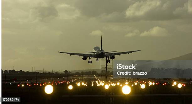 Plane Landing Stock Photo - Download Image Now - Accuracy, Airplane, Airport Runway