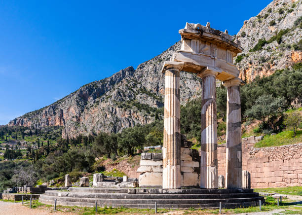istock Tholos of Athena Pronaia at Delphi, Greece 1729625986