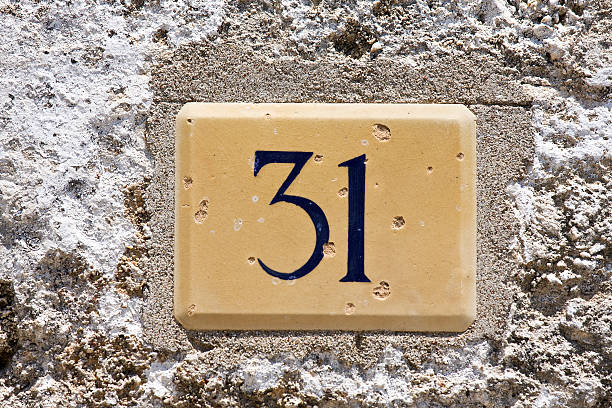 House number thirty one on old greek recidence.