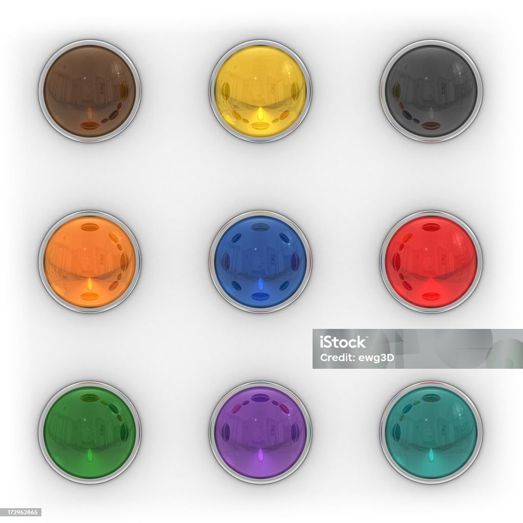 Bottoni in vetro - Foto stock royalty-free di Arancione