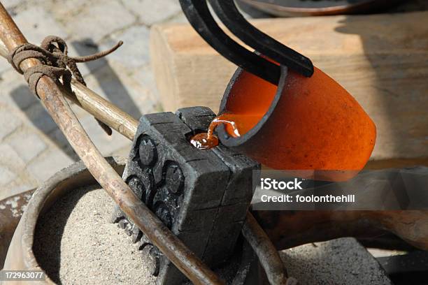 Casting Metal Like In The Bronze Age Stock Photo - Download Image Now - Bronze Age, Equipment, Metal