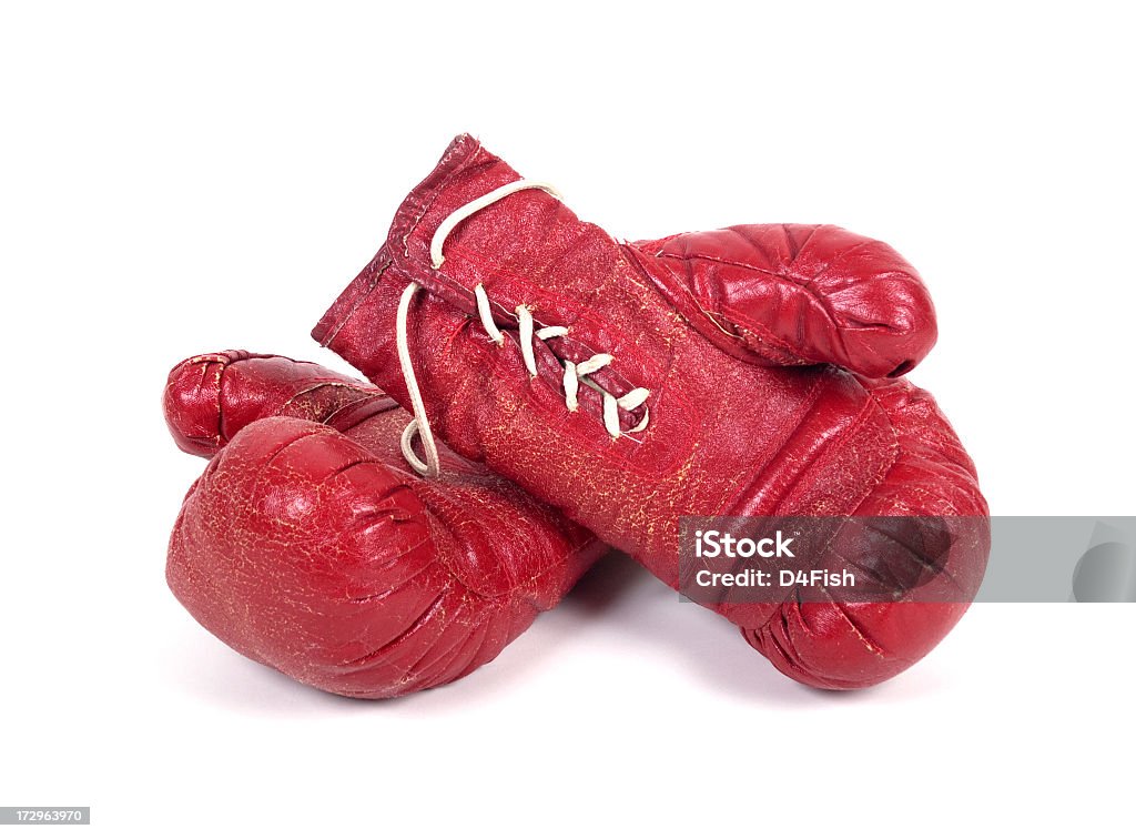 Luvas de boxe - Foto de stock de Antigo royalty-free