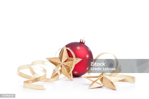 Weihnachten Sterne Und Kugeln Und Gold Bänder Xxl Stockfoto und mehr Bilder von Christbaumkugel