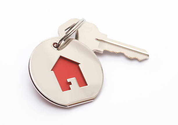 house key and keychain a house key on house keychain. You may also like: house key stock pictures, royalty-free photos & images
