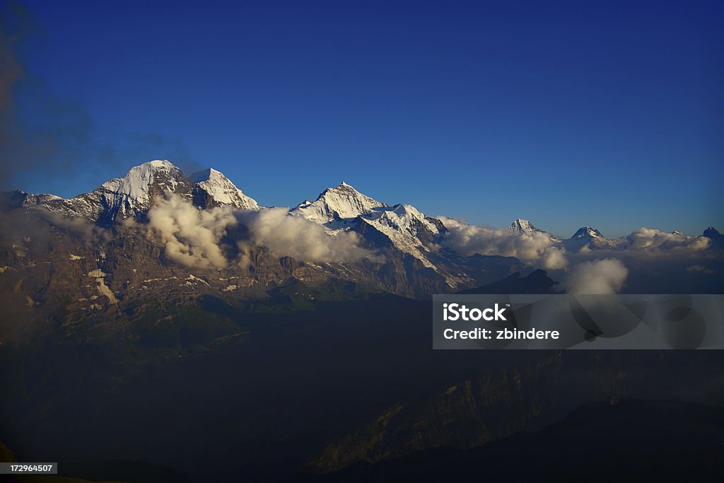 Monte Eiger antes do pôr-do-sol - Foto de stock de 2000-2009 royalty-free