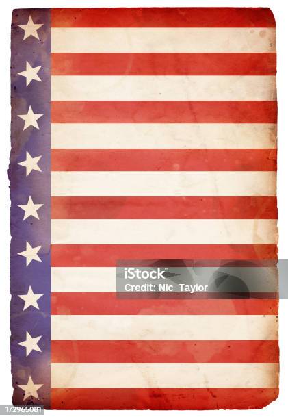 Patriotic Stars And Stripes Background Isolated Xxxl Grunge Paper Stock Photo - Download Image Now