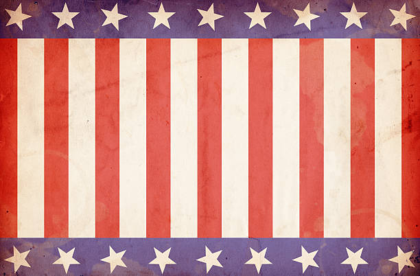 Patriotic Stars and Stripes Background: XXXL Grunge Paper stock photo