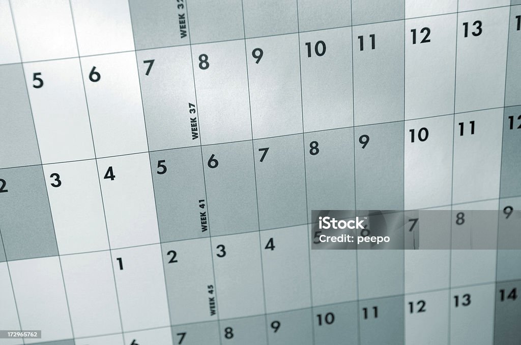 planning series blue tinted selective focus image of planner Blank Stock Photo