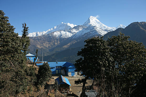 istock Annapurna mountains and village 172965901