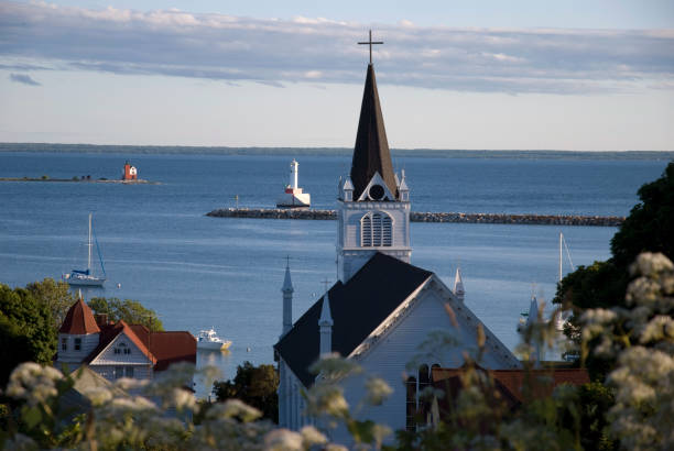 istock church steeple, mackniac island, michigan 172965966