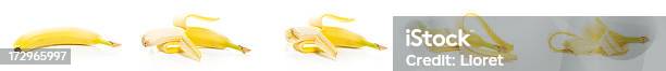 График Из Ест Банан Кружочками Xxl — стоковые фотографии и другие картинки Банан - Банан, Банановая кожура, Белый фон