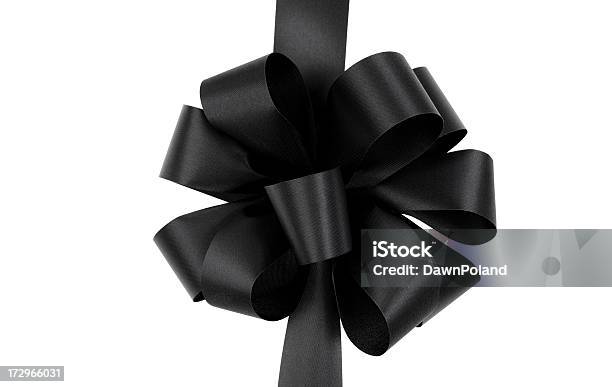 Cravatta Nera Natale Con Fiocco - Fotografie stock e altre immagini di Colore nero - Colore nero, Fiocco - Nodo, Nastro