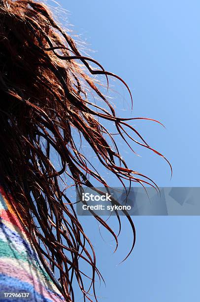Mulher Com Cabelo Ao Vento - Fotografias de stock e mais imagens de Laca de Cabelo - Laca de Cabelo, Luz Solar, Sol