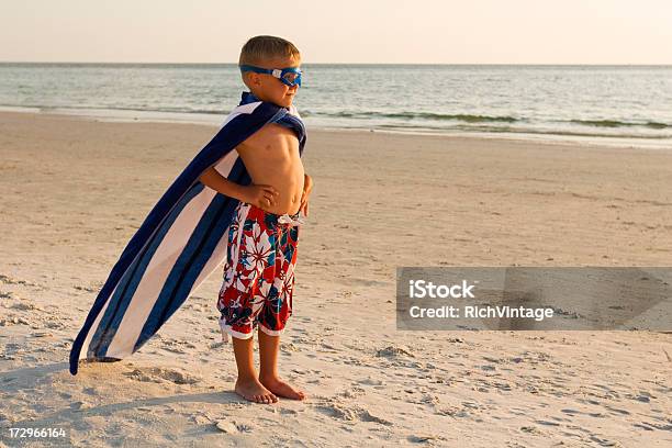 Strandsuperheld Stockfoto und mehr Bilder von Strand - Strand, Kind, Superheld