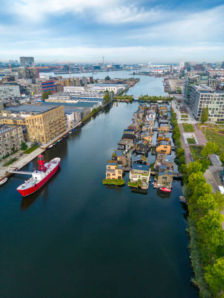 istock Floating houses in Amsterdam North District. 1729662298