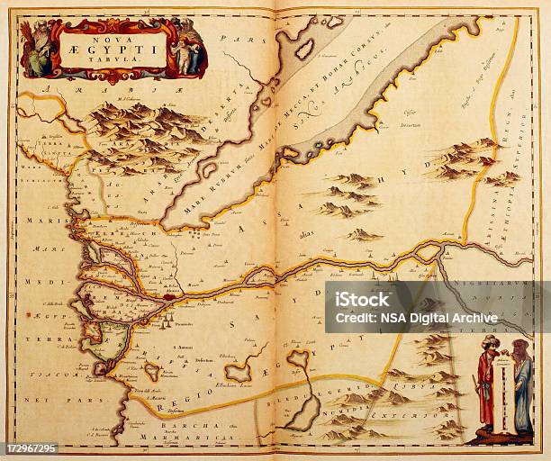 Vetores de Mapa Do Egito 1635 e mais imagens de Antigo - Antigo, Antiguidade, Egito