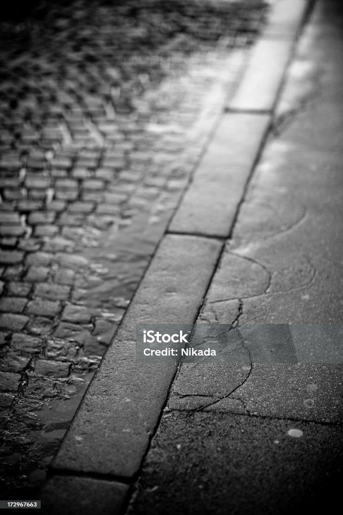 Molhado cobbled road - Royalty-free Abstrato Foto de stock