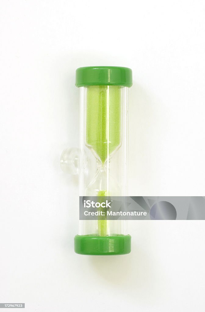 Risparmio energetico: Verde Douche Timer (a clessidra) su bianco - Foto stock royalty-free di Accuratezza