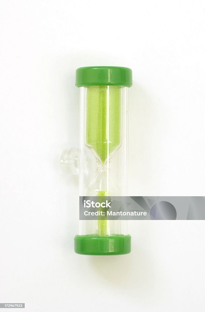 Poupança de energia: Green Douche temporizador (Hourglass) em branco - Foto de stock de Ampulheta royalty-free
