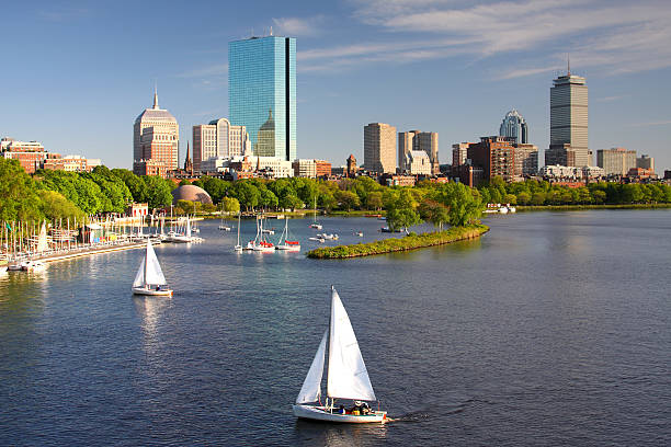 보스턴 - boston charles river skyline massachusetts 뉴스 사진 이미지