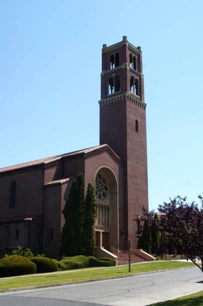istock Tall Stately Church in Yakima Washington 172968073
