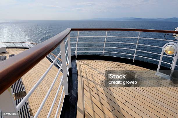 Ship Railing And Deck Stock Photo - Download Image Now - Boat Deck, Teak Tree, Horizontal
