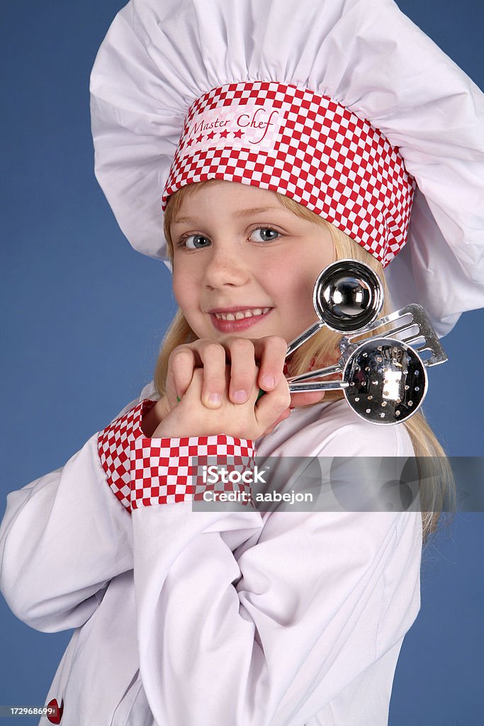 Little Cook Little girl dressed like a chef. Little girl dressed like a chef. Please view these along with all images of this Chef Stock Photo