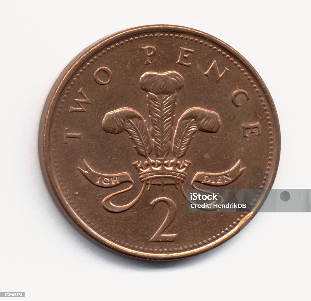 Two Pence an English two pence coin. Bringing Home The Bacon Stock Photo