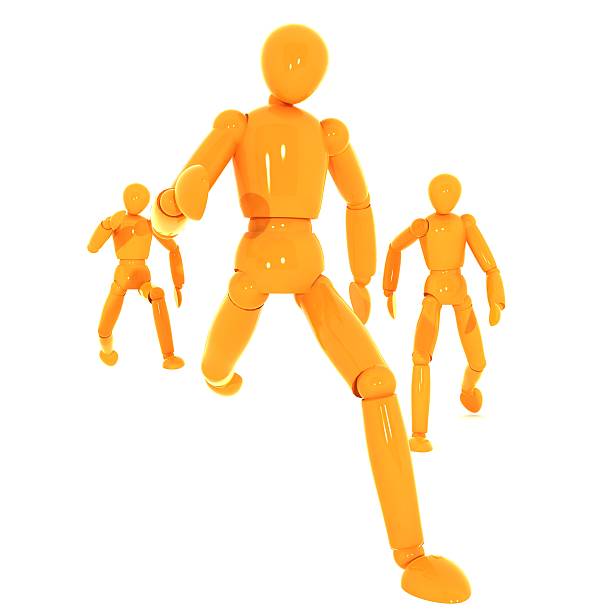 istock Racing orange 3d mannequins 172970056