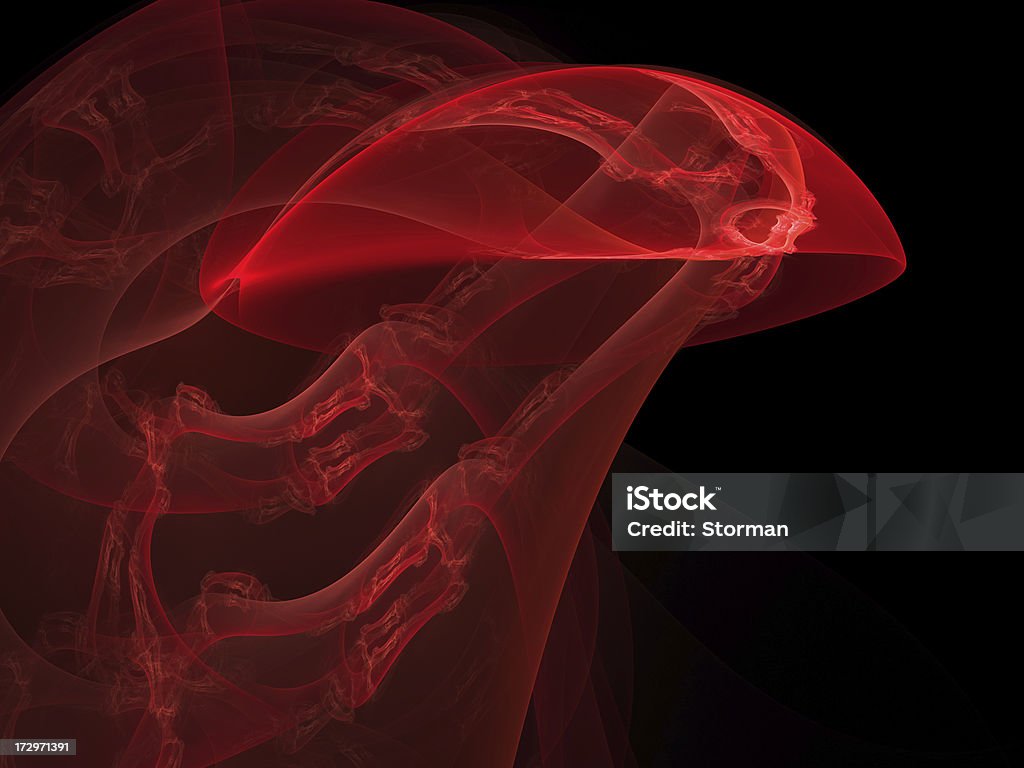 クラゲ抽象的なレッド - 3Dのロイヤリティフリーストックフォト