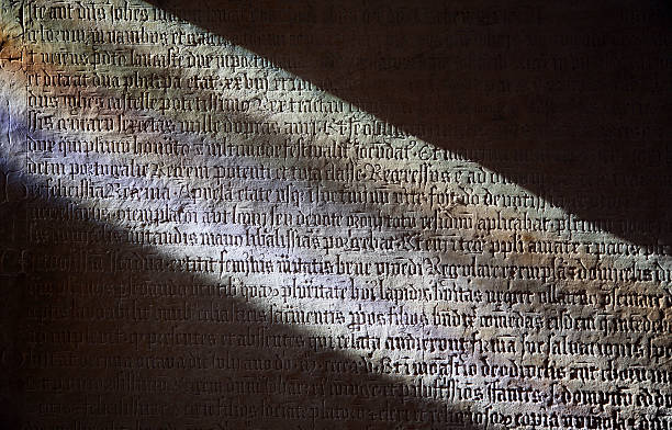 Ancient letter background "Fragment of the Tomb of King John I in Batalha Monastery, Portugal" batalha abbey photos stock pictures, royalty-free photos & images
