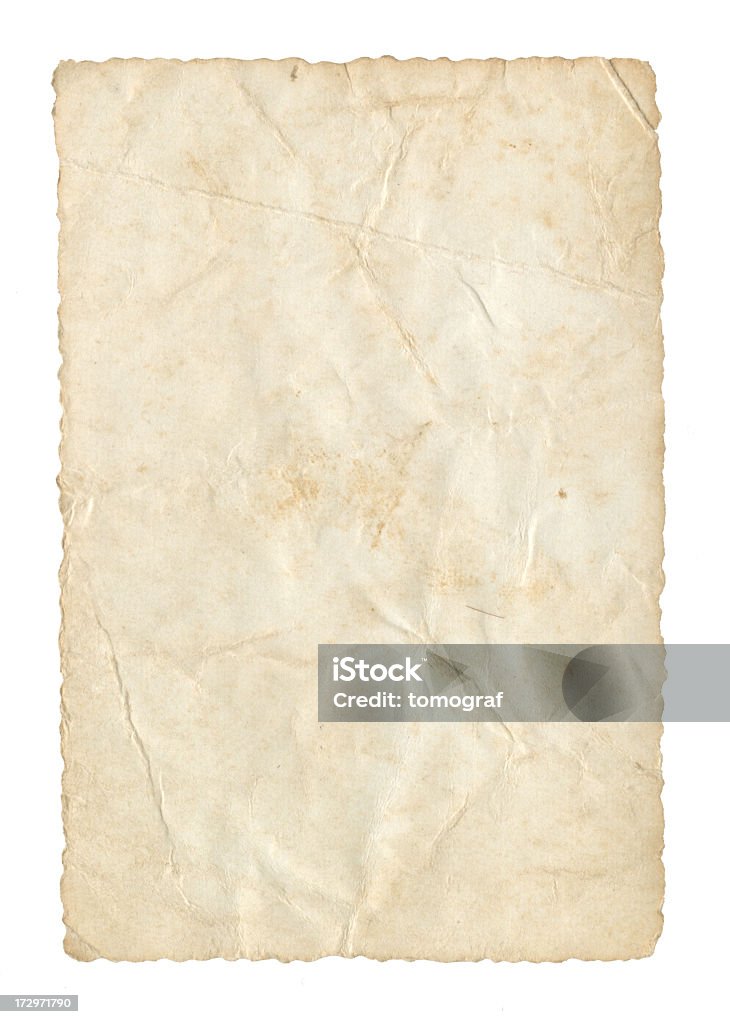 Foto de papel velho isolado no branco XXL - Royalty-free Papel Fotográfico Foto de stock