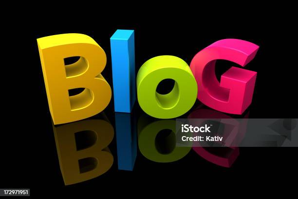 Blog Stock Photo - Download Image Now - Black Background, Blogging, Communication