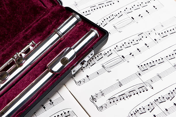 istock Transverse Flute in case on Sheet of Music 172972152