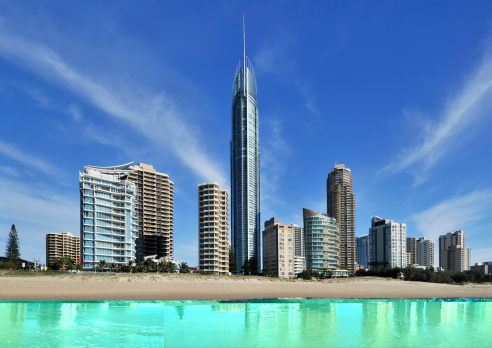Surfer's Paradise q1 is the worlds largest residential tower situated on the gold coast, Queensland, Australia
