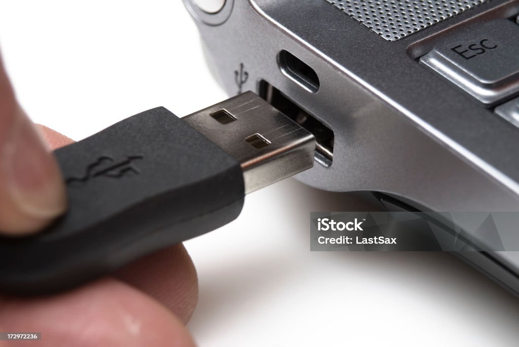 Conector macho USB - Foto de stock de Cable USB libre de derechos